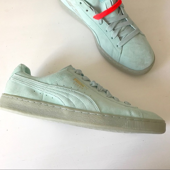 Puma Other - Puma Suede teal mono iced classic + sneakers 13